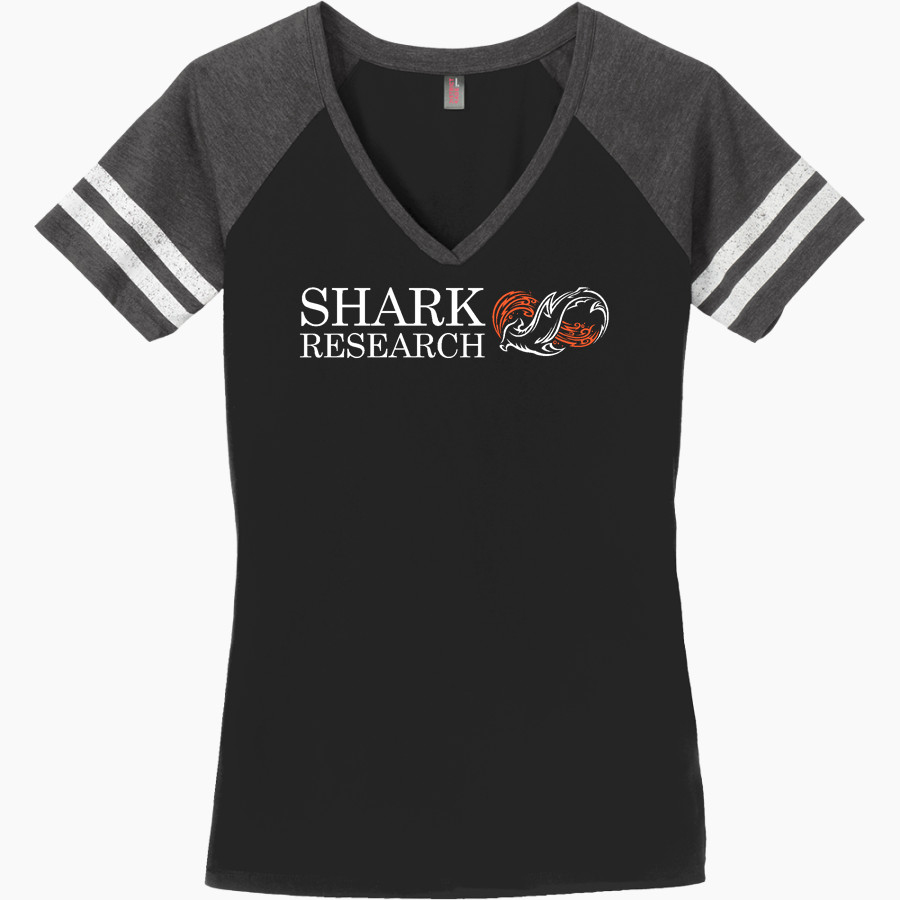 Shark Research & Conservation The Official Online Store District Women's Game V-Neck T-Shirt