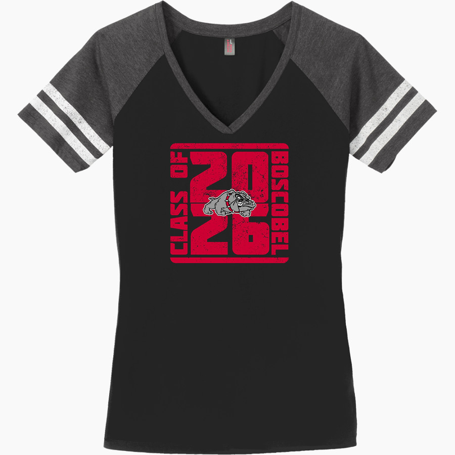 Boscobel Bulldogs District Women's Game V-Neck T-Shirt