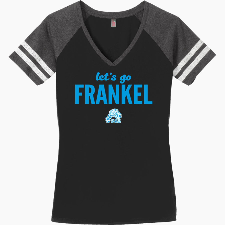 Frankel Jewish Academy Jaguars official sideline store <span class="pdp-name-mascot">Frankel Jewish Academy Jaguars</span> District Women's Game V-Neck T-Shirt