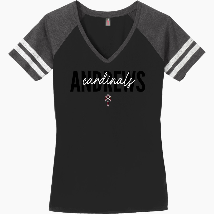 Andrews Cardinals <span class="pdp-name-mascot">Andrews University Cardinals</span> District Women's Game V-Neck T-Shirt
