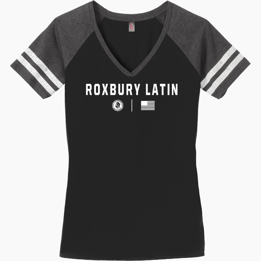 Roxbury Latin <span class="pdp-name-mascot">Roxbury Latin Foxes</span> District Women's Game V-Neck T-Shirt