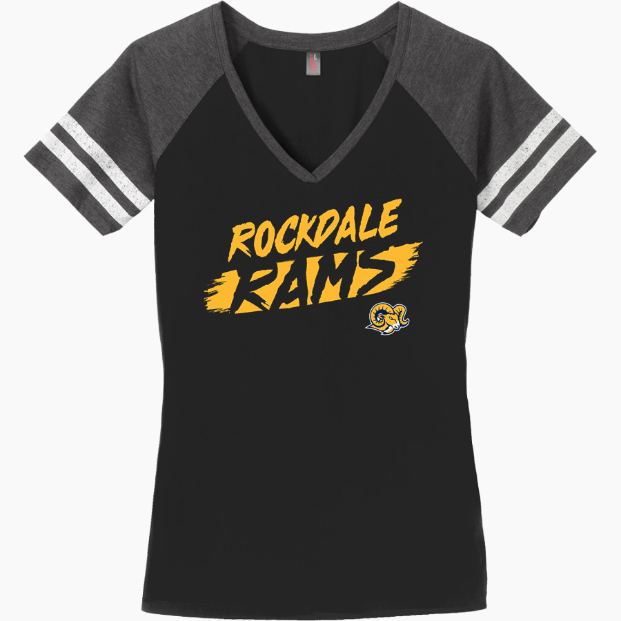 Rockdale Rams <span class="pdp-name-mascot">Rockdale School District 84 Rams</span> District Women's Game V-Neck T-Shirt