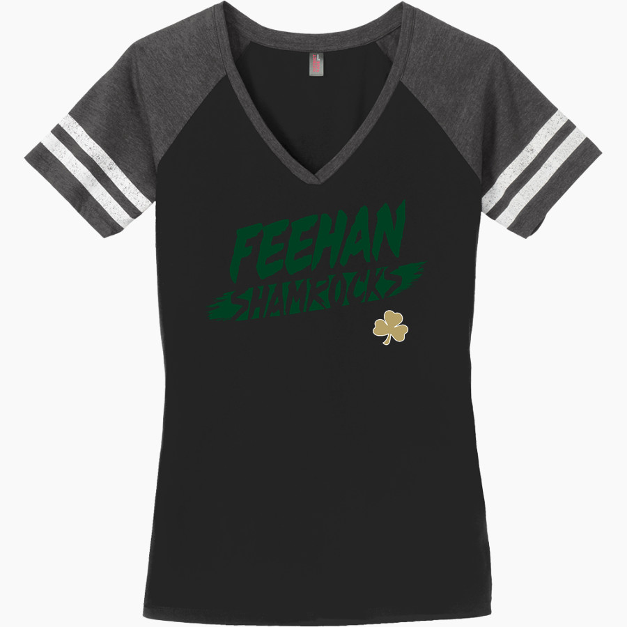 Bishop Feehan Shamrocks <span class="pdp-name-mascot">Bishop Feehan Shamrocks</span> District Women's Game V-Neck T-Shirt