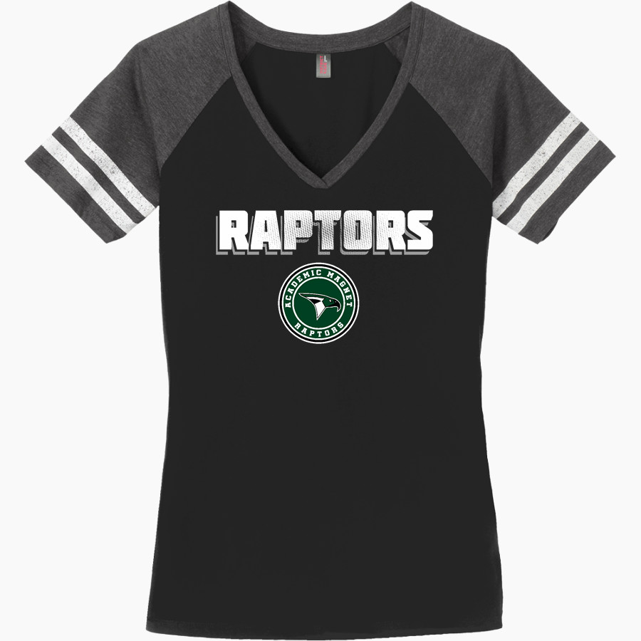 ACADEMIC MAGNET HIGH SCHOOL RAPTORS District Women's Game V-Neck T-Shirt