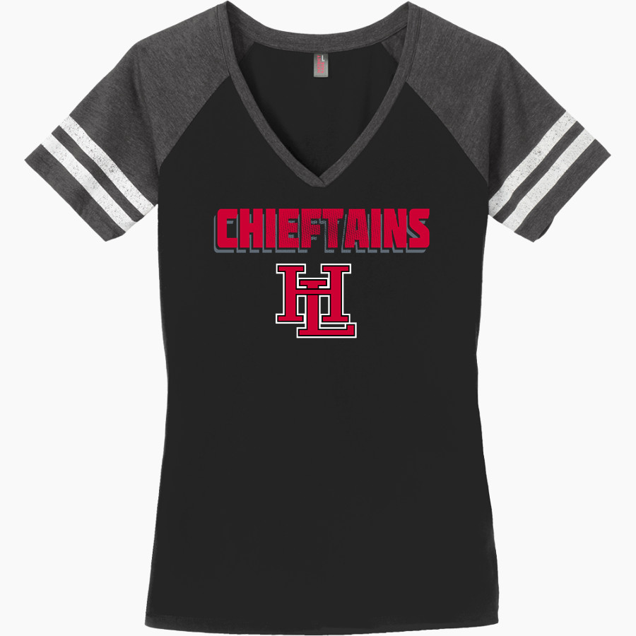HOPEWELL-LOUDON HIGH SCHOOL CHIEFTAINS <span class="pdp-name-mascot">HOPEWELL - LOUDON CHIEFTAINS</span> District Women's Game V-Neck T-Shirt