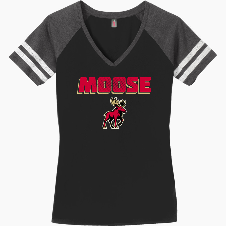 McPolin Moose <span class="pdp-name-mascot">McPolin Elementary School Moose</span> District Women's Game V-Neck T-Shirt