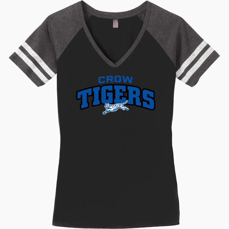 Crow Tigers <span class="pdp-name-mascot">Crow Middle School Tigers</span> District Women's Game V-Neck T-Shirt