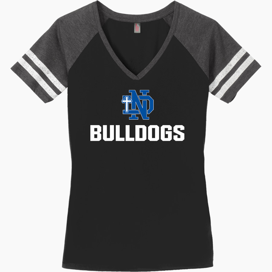 Notre Dame Bulldogs <span class="pdp-name-mascot">Notre Dame Bulldogs</span> District Women's Game V-Neck T-Shirt