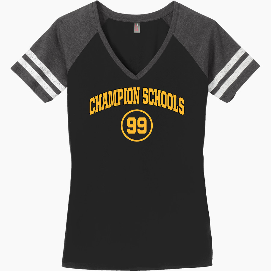 Champion Schools Stingers <span class="pdp-name-mascot">Champion Schools- Chandler Stingers</span> District Women's Game V-Neck T-Shirt