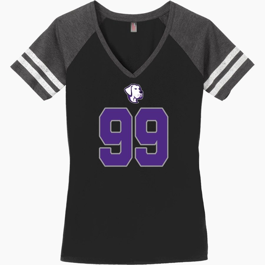 Shell Bank Brigade <span class="pdp-name-mascot">Shell Bank P771K@014 Labradors</span> District Women's Game V-Neck T-Shirt