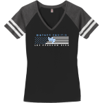 Warner Pacific Knights <span class="pdp-name-mascot">Warner Pacific Knights</span> District Women's Game V-Neck T-Shirt Front Thumbnail