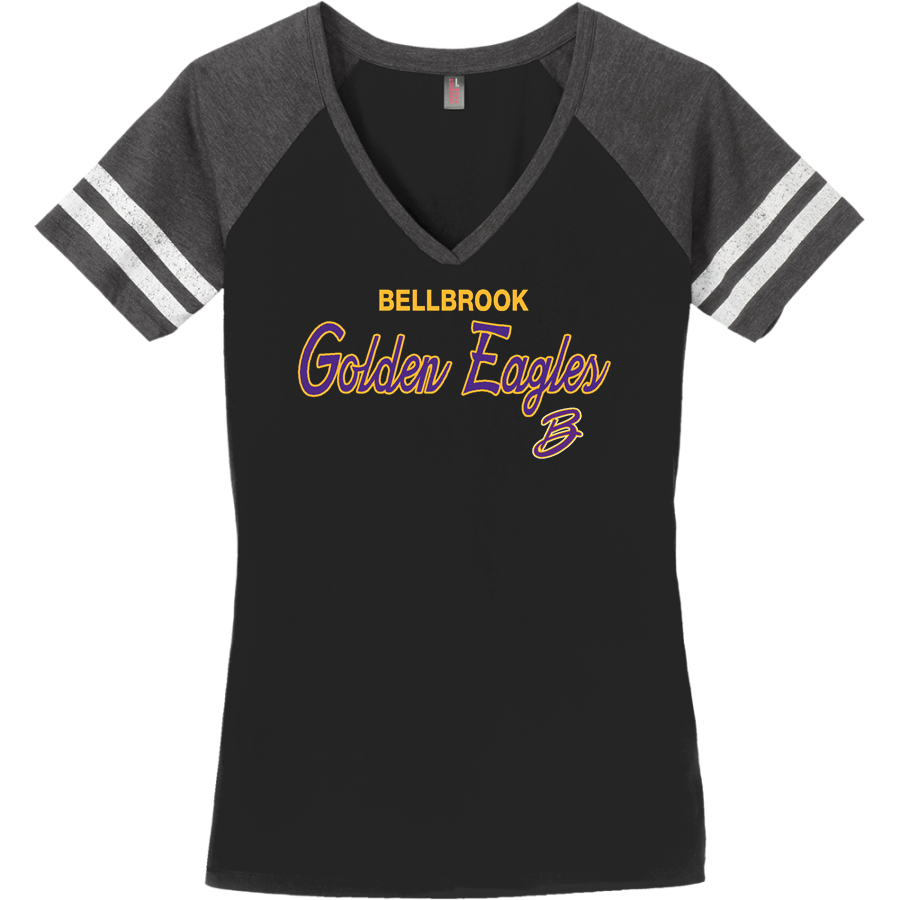 BELLBROOK GOLDEN EAGLES The Official Online Store <span class="pdp-name-mascot">BELLBROOK GOLDEN EAGLES</span> District Women's Game V-Neck T-Shirt