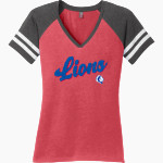 Harding Academy Lions <span class="pdp-name-mascot">Harding Academy</span> District Women's Game V-Neck T-Shirt Front Thumbnail