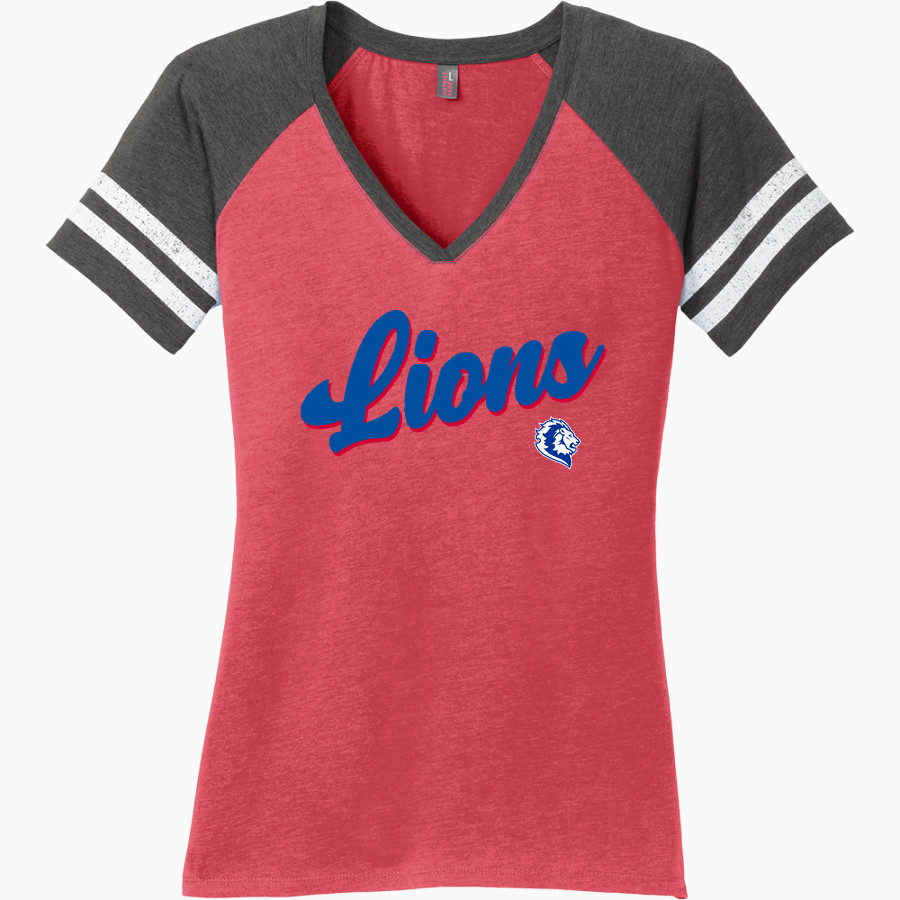Harding Academy Lions <span class="pdp-name-mascot">Harding Academy</span> District Women's Game V-Neck T-Shirt