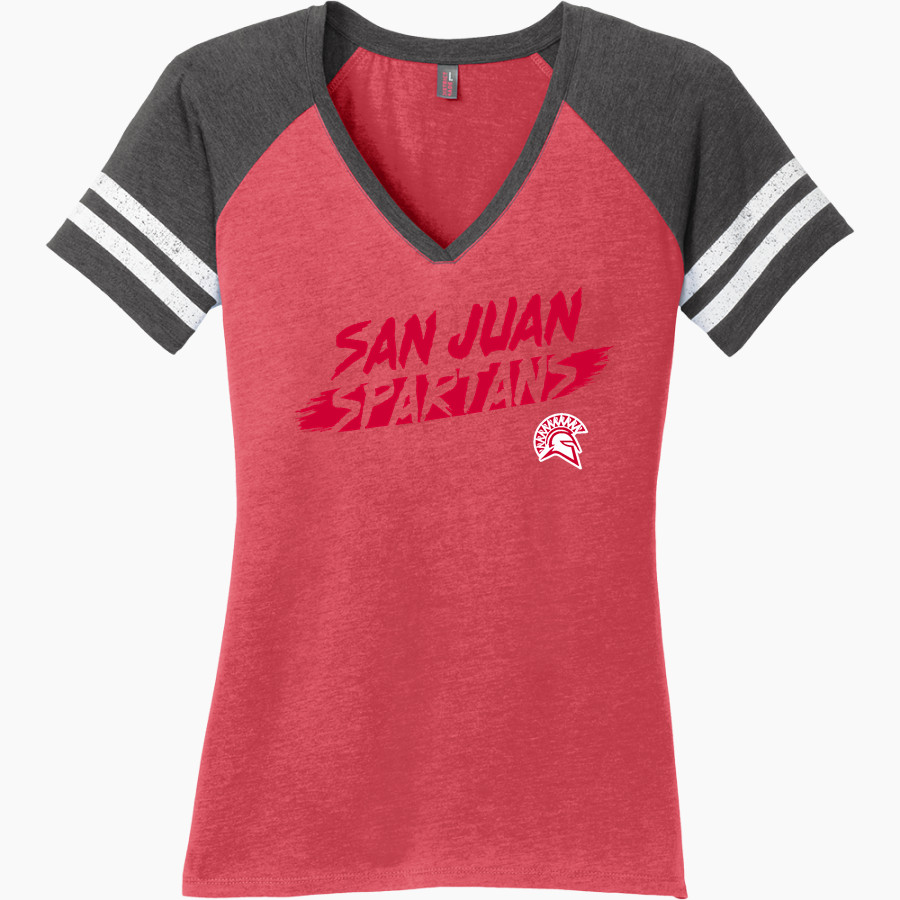 San Juan Spartans <span class="pdp-name-mascot">San Juan Spartans</span> District Women's Game V-Neck T-Shirt