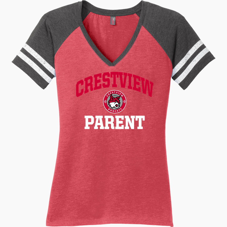 Crestview Bobcats <span class="pdp-name-mascot">Crestview Elementary School Bobcats</span> District Women's Game V-Neck T-Shirt