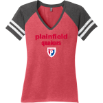 Plainfield Quakers <span class="pdp-name-mascot">Plainfield Quakers</span> District Women's Game V-Neck T-Shirt Front Thumbnail