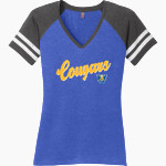 Greenfield Central Cougars Online Store <span class="pdp-name-mascot">Greenfield-Central Cougars</span> District Women's Game V-Neck T-Shirt Front Thumbnail