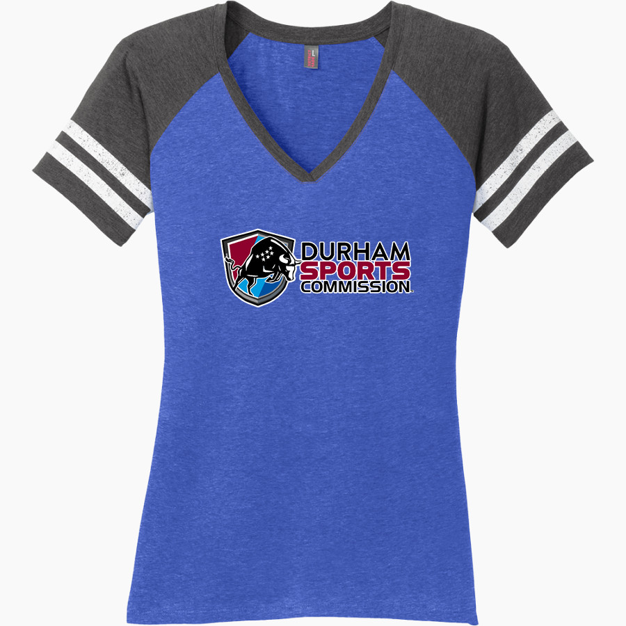 Durham Sports Commission <span class="pdp-name-mascot">Durham Sports Commission</span> District Women's Game V-Neck T-Shirt