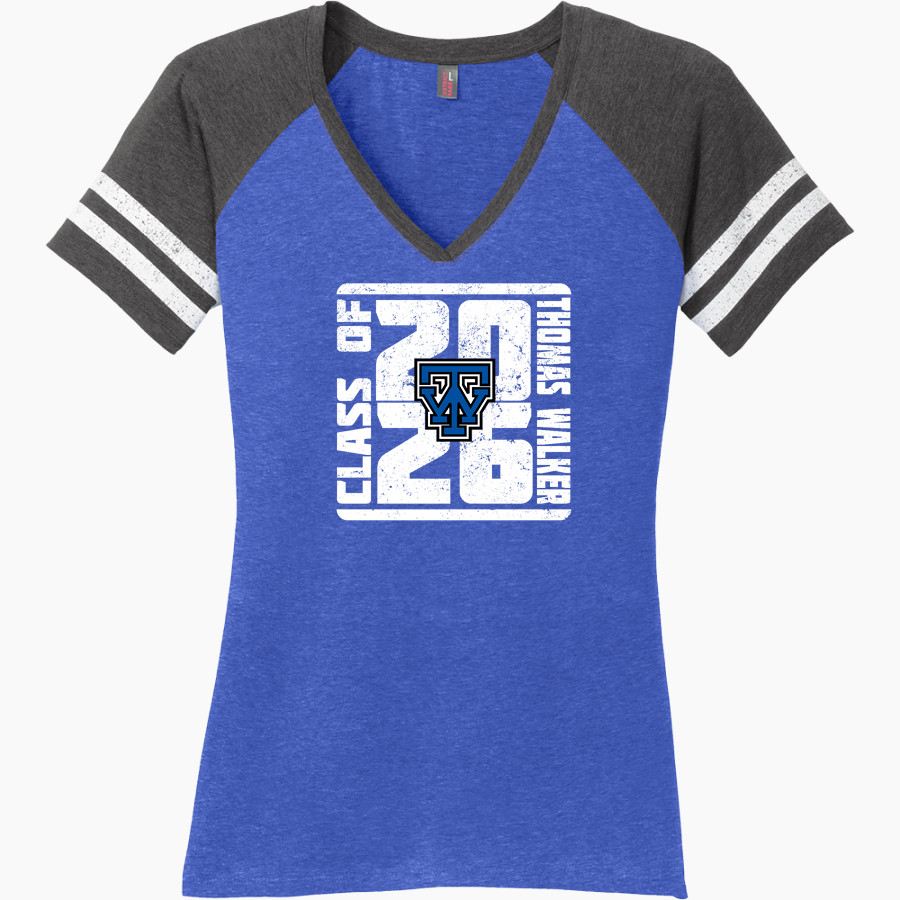 THOMAS WALKER HIGH SCHOOL PIONEERS <span class="pdp-name-mascot">THOMAS WALKER PIONEERS</span> District Women's Game V-Neck T-Shirt