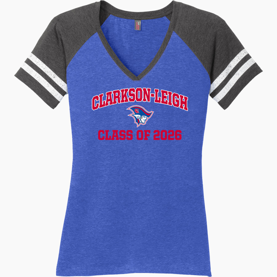 Clarkson-Leigh Patriots <span class="pdp-name-mascot">Clarkson-Leigh Patriots</span> District Women's Game V-Neck T-Shirt
