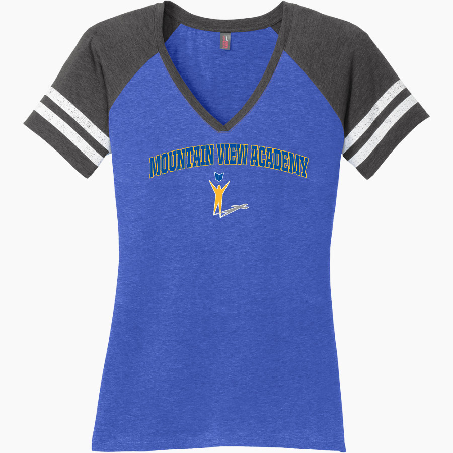 Mountain View Academy Mustangs <span class="pdp-name-mascot">Mountain View Academy Mustangs</span> District Women's Game V-Neck T-Shirt