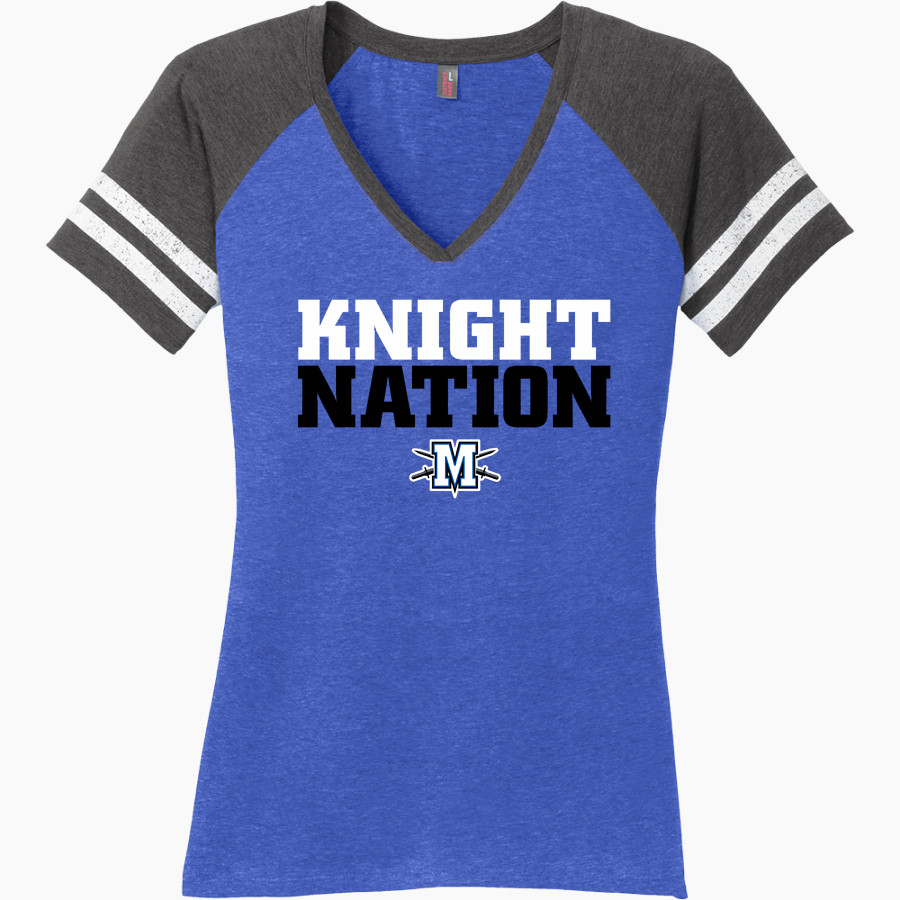 MCCALLUM HIGH SCHOOL KNIGHTS <span class="pdp-name-mascot">MCCALLUM KNIGHTS</span> District Women's Game V-Neck T-Shirt
