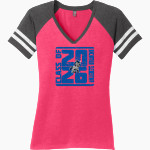 MacArthur Elementary Mustangs <span class="pdp-name-mascot">McArthur Elementary</span> District Women's Game V-Neck T-Shirt Front Thumbnail