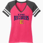 East Tennessee State University Buccaneers <span class="pdp-name-mascot">ETSU Buccaneers</span> District Women's Game V-Neck T-Shirt Front Thumbnail