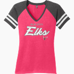 Elk City Elks District Women's Game V-Neck T-Shirt Front Thumbnail