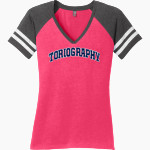 Toriography Dance TDC District Women's Game V-Neck T-Shirt Front Thumbnail
