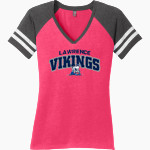 Lawrence University Vikings Online Store <span class="pdp-name-mascot">Lawrence</span> District Women's Game V-Neck T-Shirt Front Thumbnail