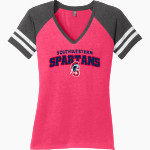 Southwestern Spartans <span class="pdp-name-mascot">Southwestern Spartans</span> District Women's Game V-Neck T-Shirt Front Thumbnail