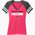 Scotts Valley Falcons District Women's Game V-Neck T-Shirt Front Thumbnail