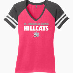 Hillsboro-Deering School District HILLCAT PRIDE <span class="pdp-name-mascot">Hillsboro-Deering Hillcats</span> District Women's Game V-Neck T-Shirt Front Thumbnail