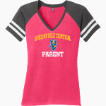 Greenfield Central Cougars Online Store <span class="pdp-name-mascot">Greenfield-Central Cougars</span> District Women's Game V-Neck T-Shirt Front Thumbnail