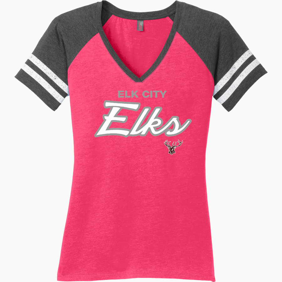 Elk City Elks District Women's Game V-Neck T-Shirt