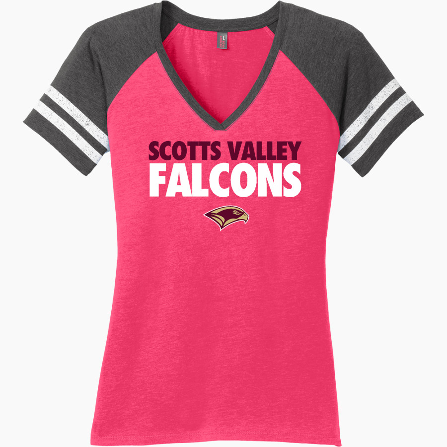 Scotts Valley Falcons District Women's Game V-Neck T-Shirt