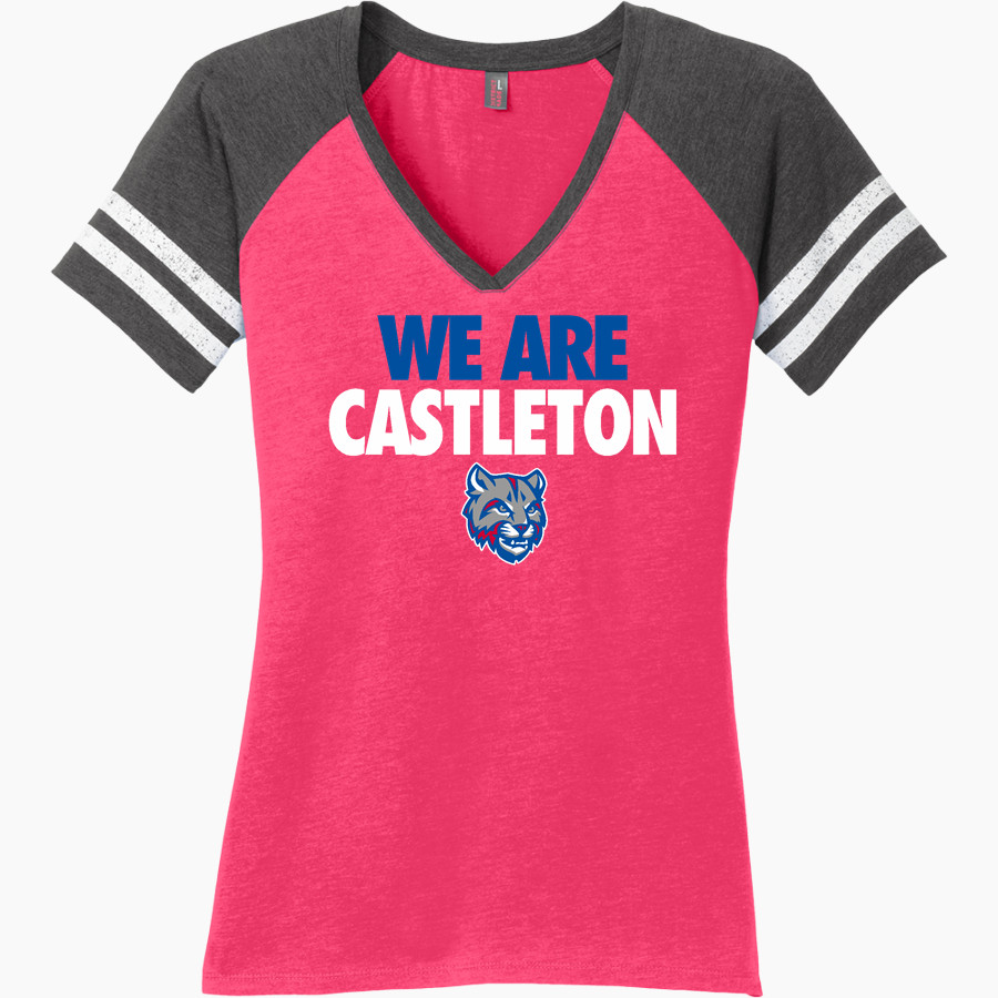 Castleton Wildcats District Women's Game V-Neck T-Shirt