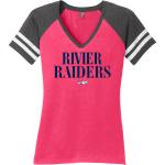 Rivier University Official Store of the Raiders <span class="pdp-name-mascot">Rivier University Raiders</span> District Women's Game V-Neck T-Shirt Front Thumbnail