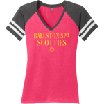 Ballston Spa Scotties The Official Online Store <span class="pdp-name-mascot">Baaston Spa Scotties</span> District Women's Game V-Neck T-Shirt Front Thumbnail