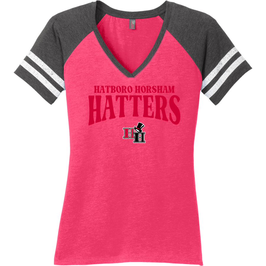 Hatboro Horsham Hatters The Official Online Store <span class="pdp-name-mascot">Hatboro Hatters</span> District Women's Game V-Neck T-Shirt