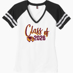 Au Gres-Sims HIGH SCHOOL WOLVERINES <span class="pdp-name-mascot">AU GRES - SIMS WOLVERINES</span> District Women's Game V-Neck T-Shirt Front Thumbnail