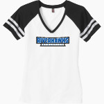 Coxsackie-Athens High School Riverhawks official sideline store <span class="pdp-name-mascot">Coxsackie-Athens Riverhawks</span> District Women's Game V-Neck T-Shirt Front Thumbnail