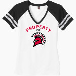 EAST NICOLAUS HIGH SCHOOL SPARTANS <span class="pdp-name-mascot">EAST NICOLAUS SPARTANS</span> District Women's Game V-Neck T-Shirt Front Thumbnail