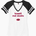 LOWELL HIGH SCHOOL RED DEVILS <span class="pdp-name-mascot">LOWELL RED DEVILS</span> District Women's Game V-Neck T-Shirt Front Thumbnail