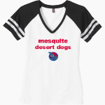Mesquite Desert Dogs District Women's Game V-Neck T-Shirt Front Thumbnail