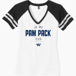 Washington Pam Pack <span class="pdp-name-mascot">Washington High School Pam Pack</span> District Women's Game V-Neck T-Shirt Front Thumbnail