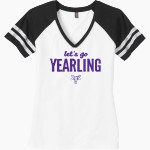 Yearling Bulls <span class="pdp-name-mascot">Yearling Bulls</span> District Women's Game V-Neck T-Shirt Front Thumbnail