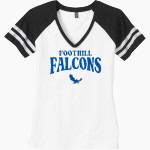 FOOTHILL HIGH SCHOOL FALCONS <span class="pdp-name-mascot">FOOTHILL FALCONS</span> District Women's Game V-Neck T-Shirt Front Thumbnail